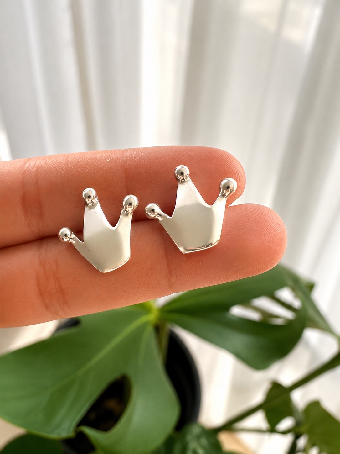 Aros de plata corona