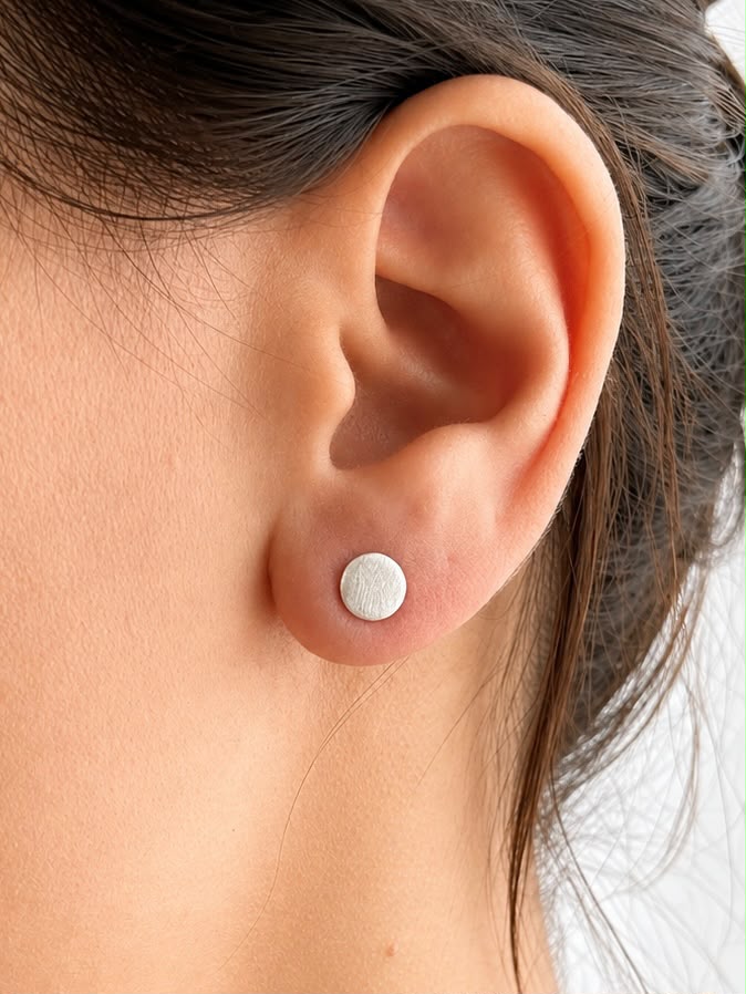 Aros de plata labrada círculos — foto 2