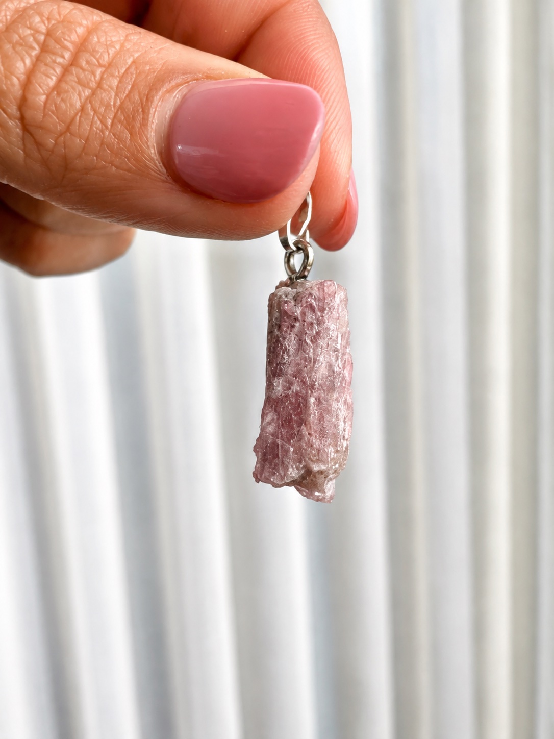 Dije Turmalina rosa piedra natural 