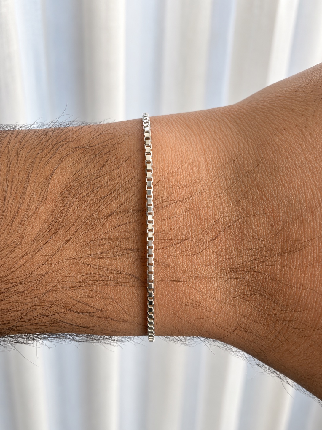 Pulsera eslabón cuadrado unisex