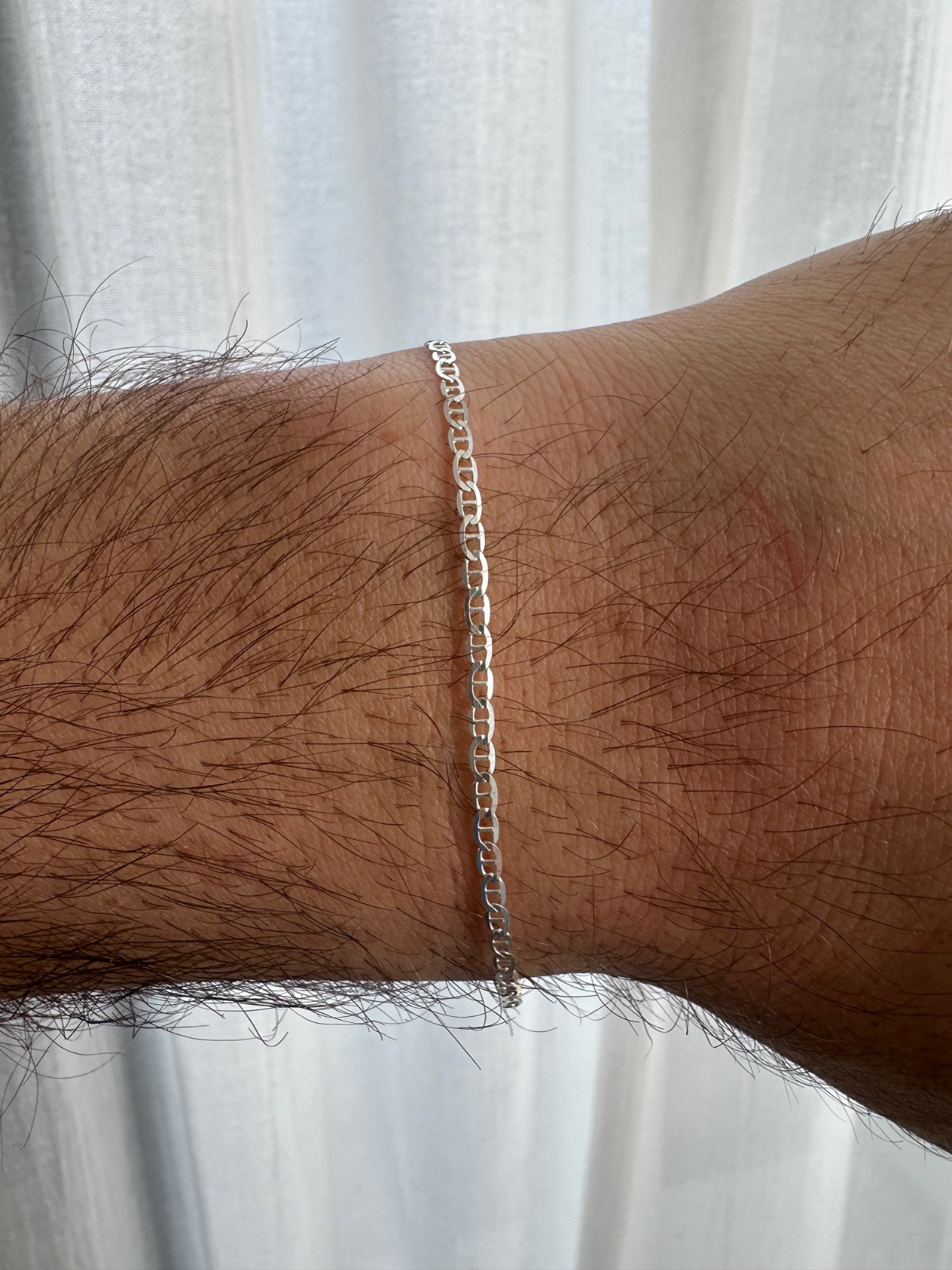 Pulsera de plata eslabón unisex