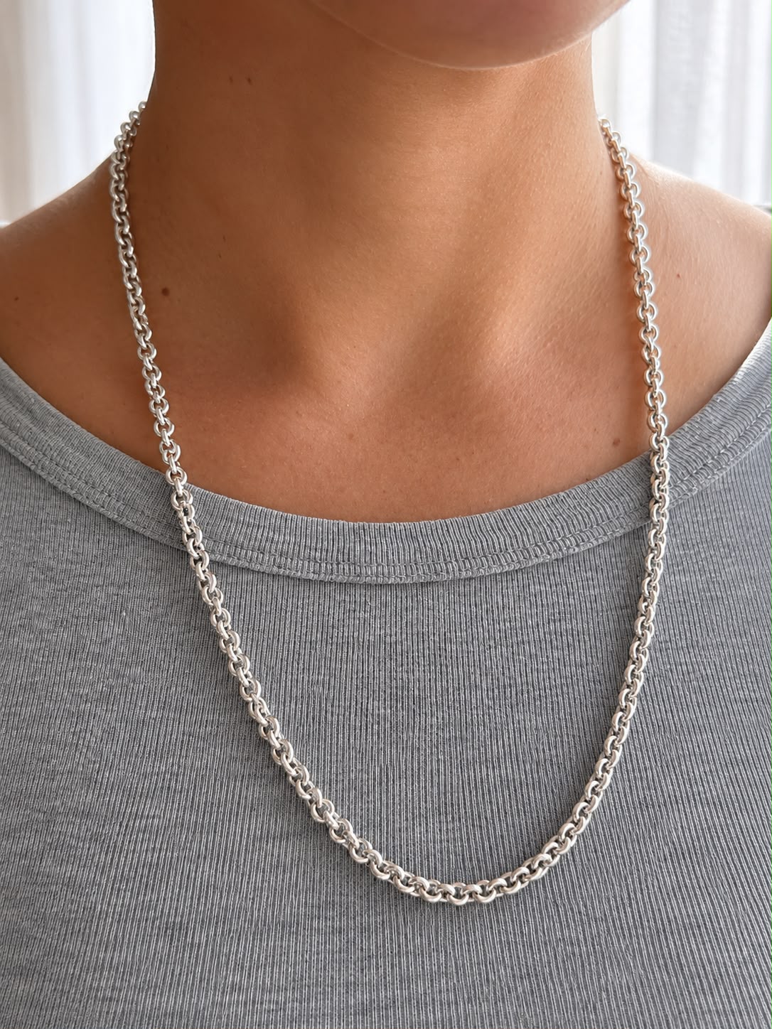 Cadena de plata rolo  — foto 2