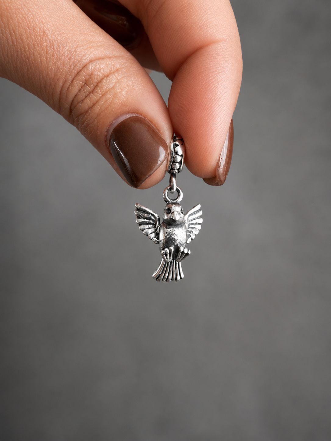 Dije de plata pandora pajarito