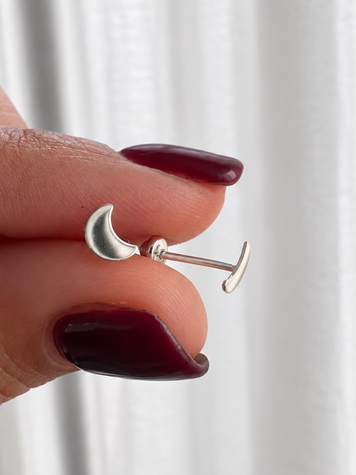Aro de plata abridor luna pequeña