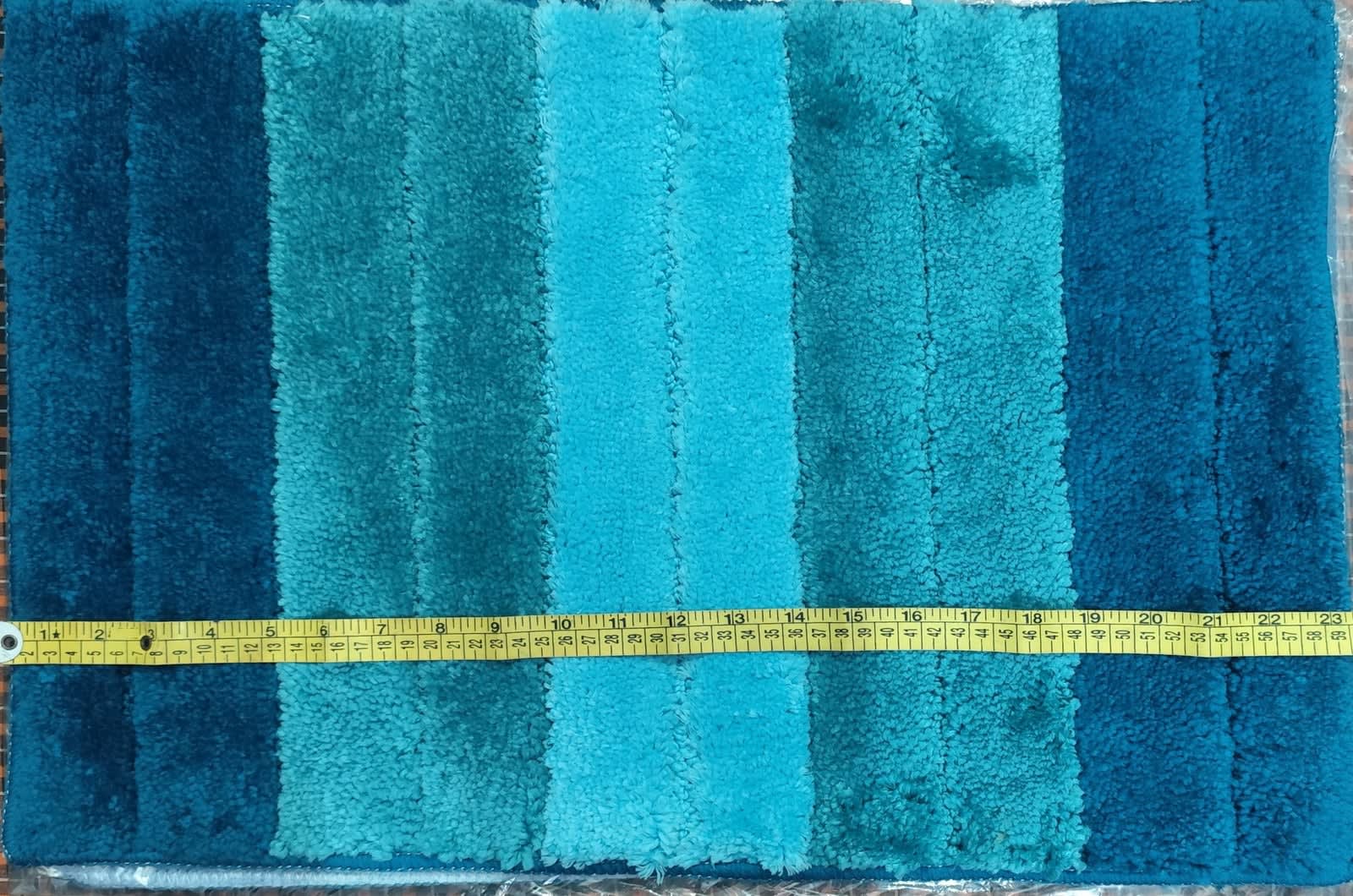 ओम्ब्रे स्ट्राइप कॉटन डोरमैट 16x22 इंच - photo 1
