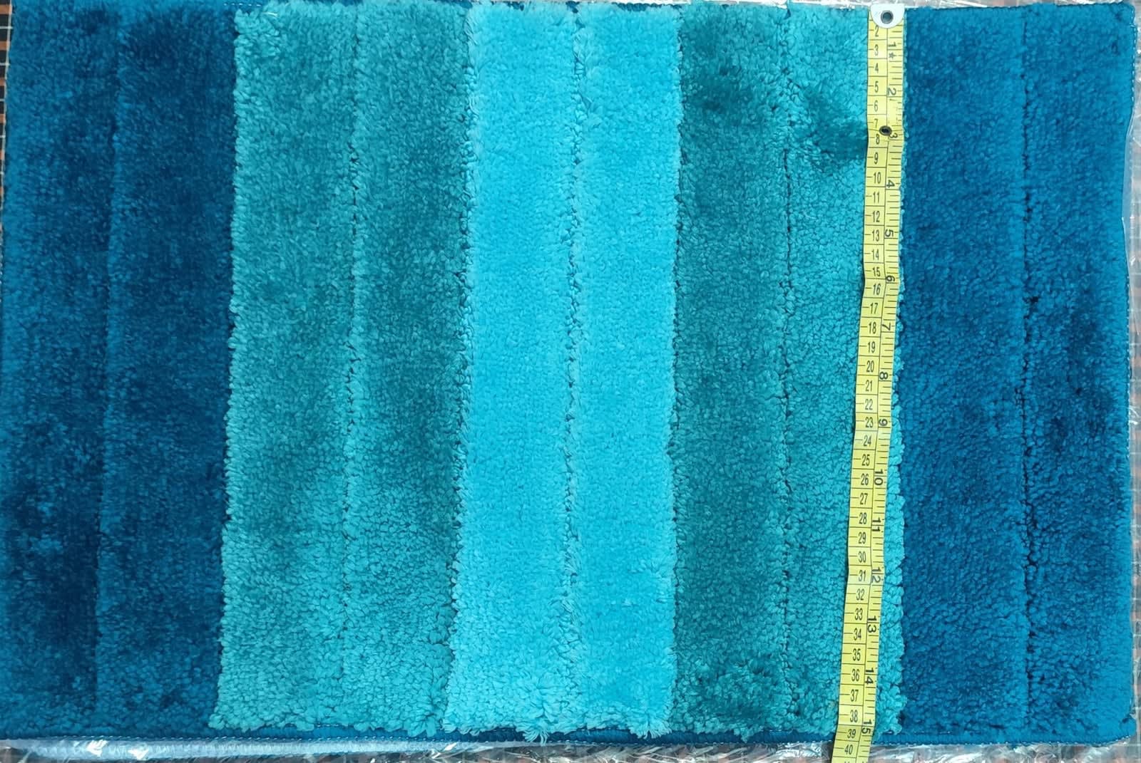 ओम्ब्रे स्ट्राइप कॉटन डोरमैट 16x22 इंच - photo 2