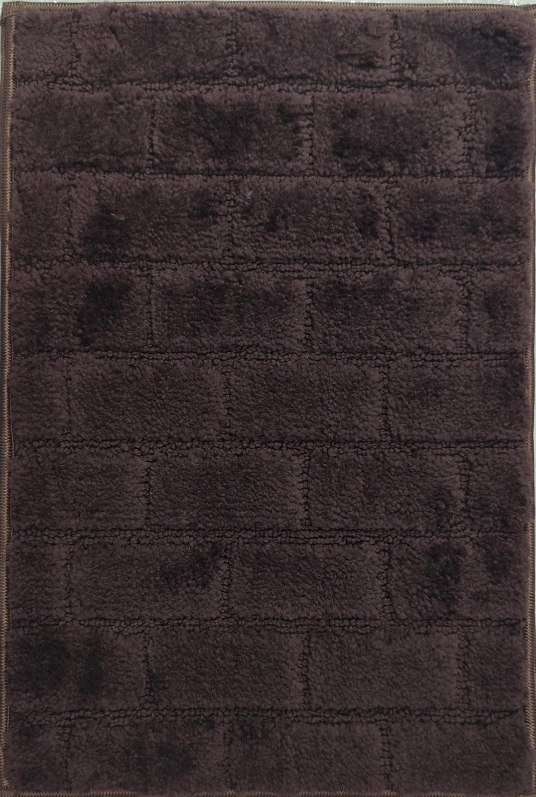 ब्रिक्स डिज़ाइन कॉटन डोरमैट 15x22 इंच - ब्राउन - photo 1