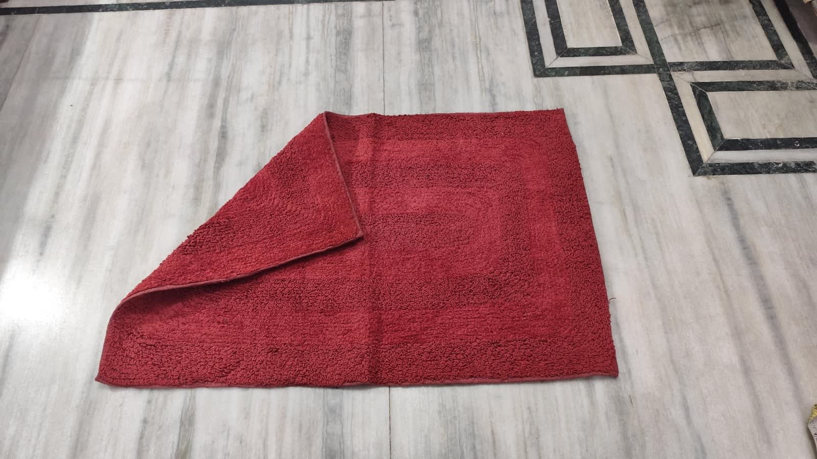 मरून कॉटन बड़ा डोरमैट 21x31 इंच - photo 3