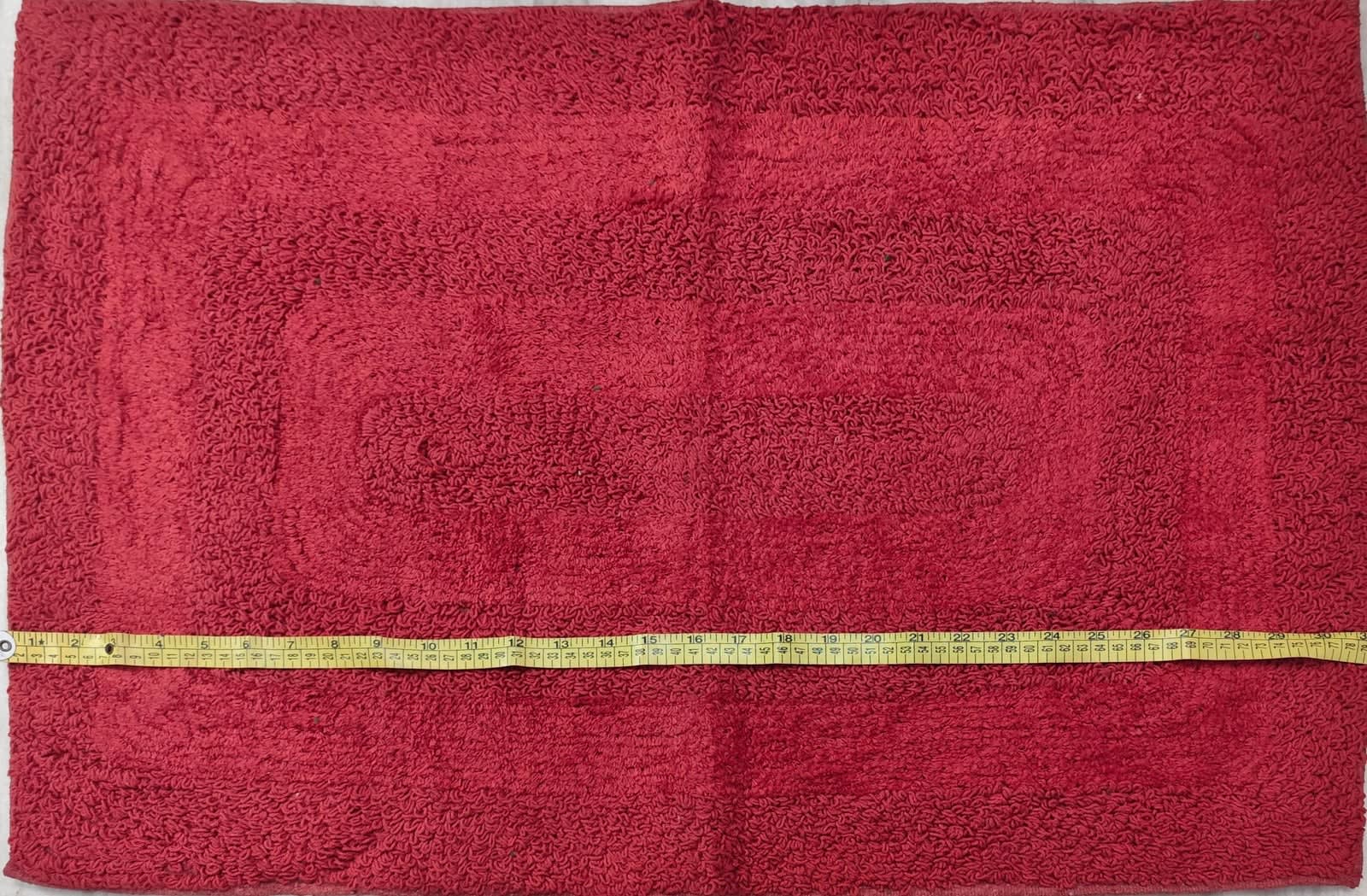 मरून कॉटन बड़ा डोरमैट 21x31 इंच - photo 1