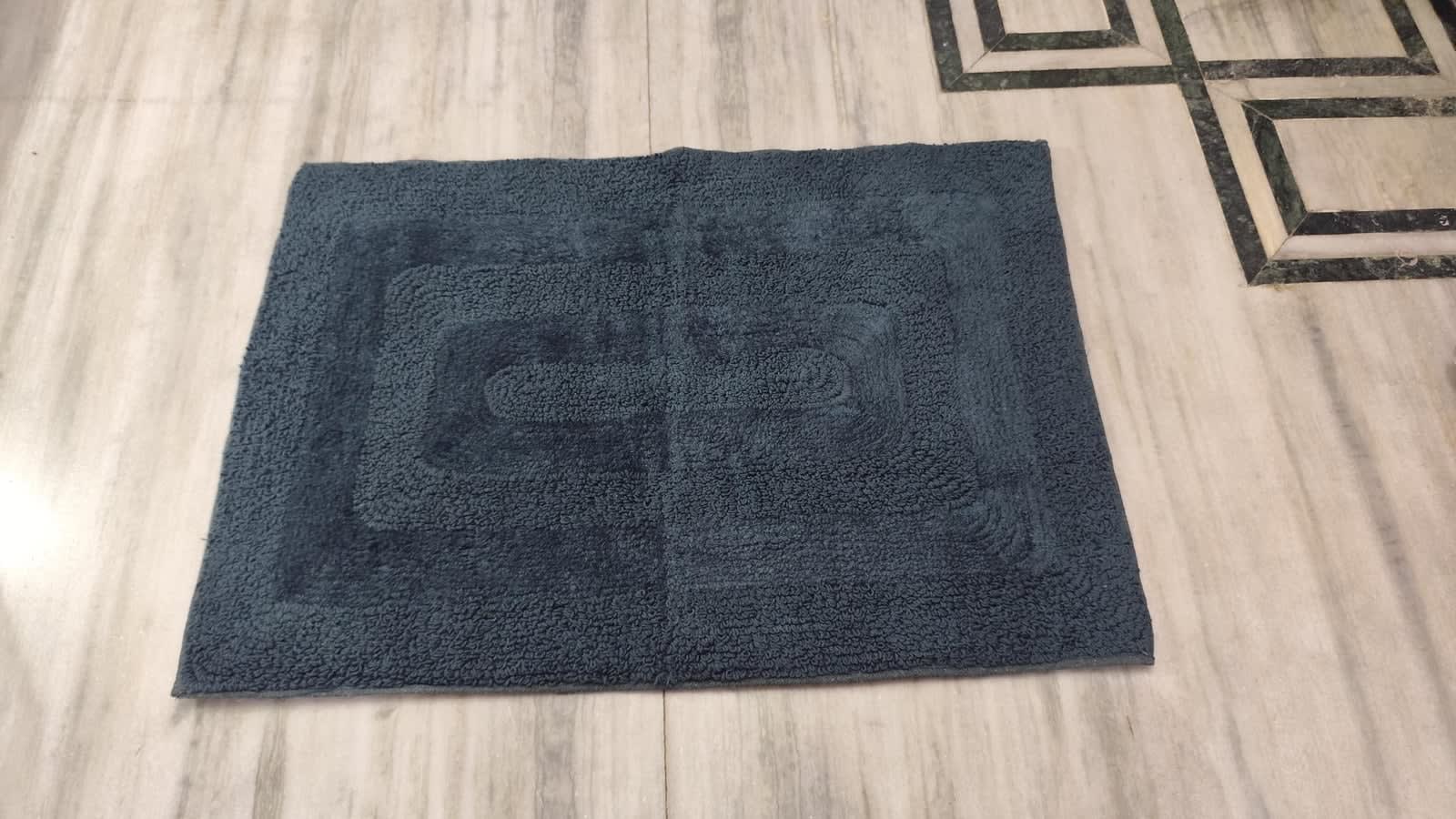 Navy Cotton Large Doormat 21x31 Inches