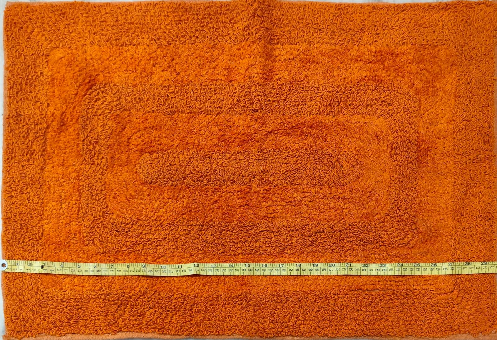 रस्ट ऑरेंज कॉटन बड़ा डोरमैट 21x31 इंच - photo 3