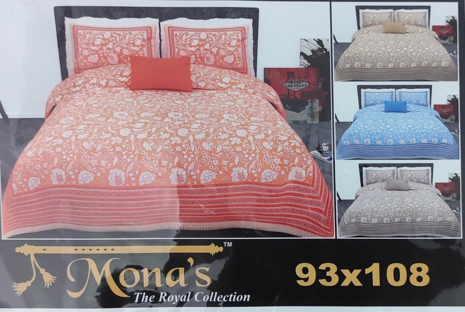 जयपुरी फ्लोरल प्रिंट कॉटन डबल बेडशीट, 93x108 इंच, 2 तकिए के कवर सहित - सेज ग्रीन - photo 1