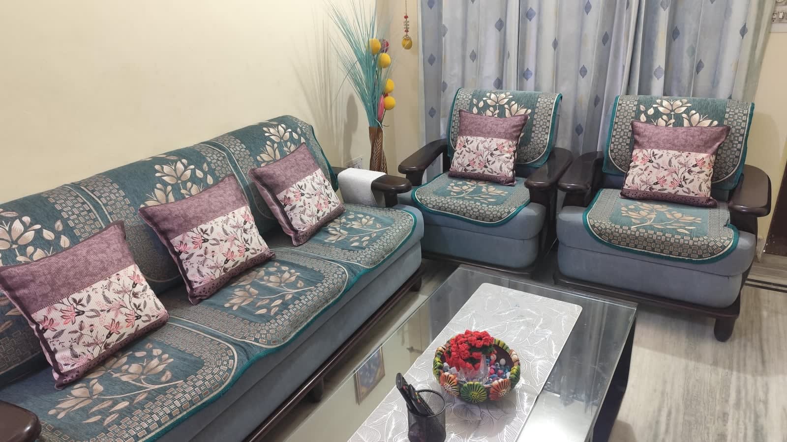 डस्टी मॉव फ्लोरल कुशन कवर 16x16 इंच - 5 का सेट - photo 5