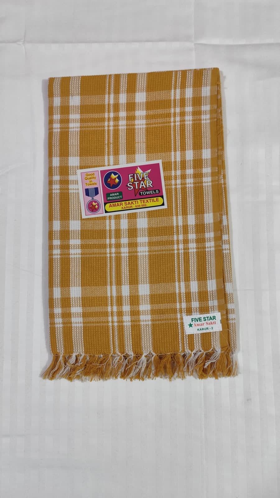 चेक मद्रासी कॉटन तौलिया 30x60 इंच - photo 4