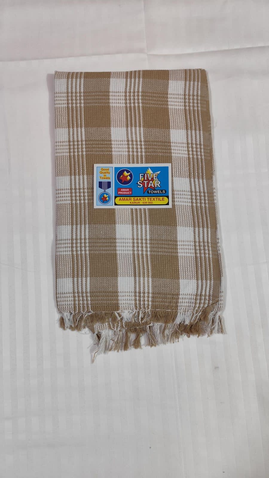 चेक मद्रासी कॉटन तौलिया 30x60 इंच - photo 6