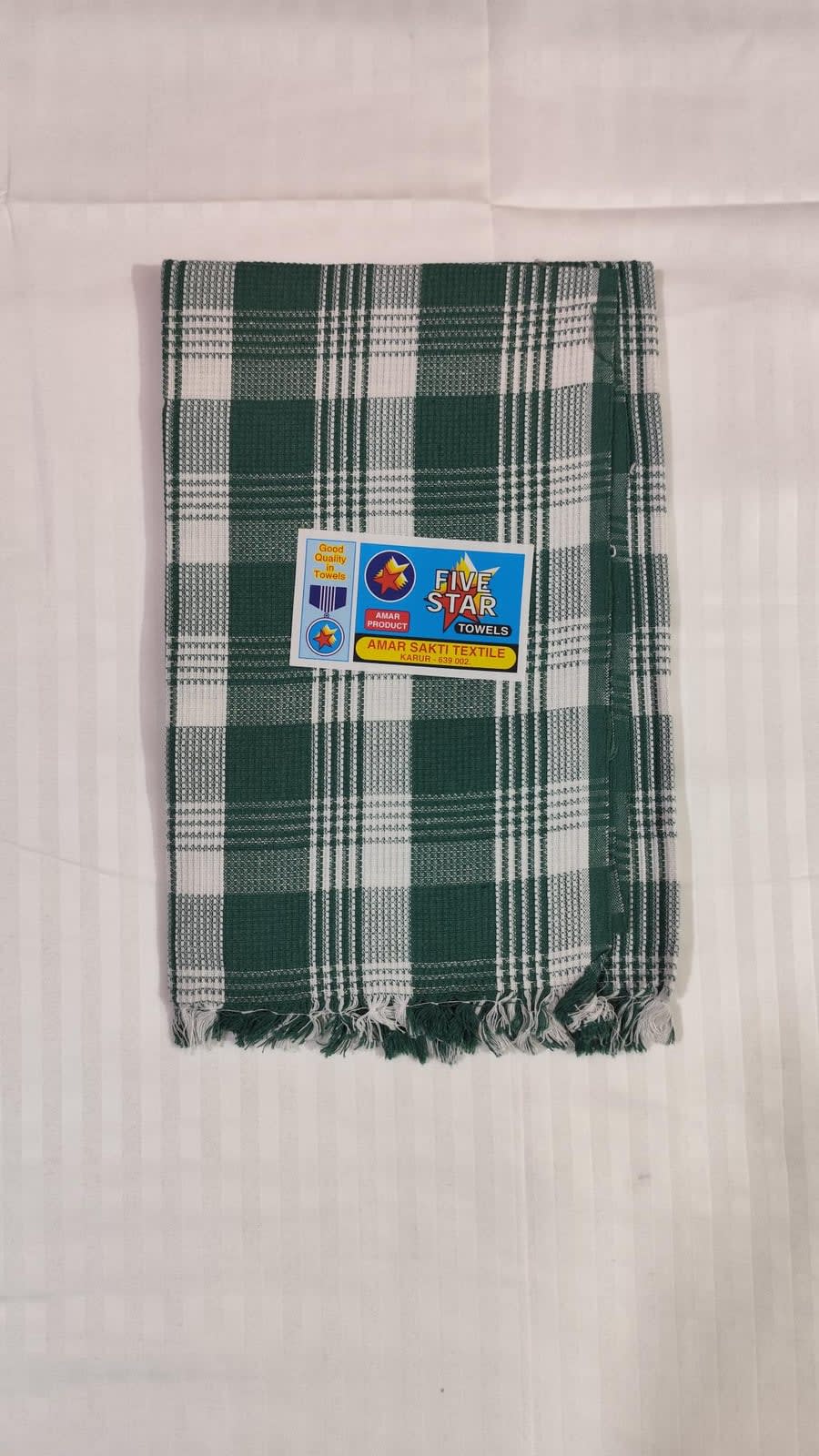 चेक मद्रासी कॉटन तौलिया 30x60 इंच - photo 7