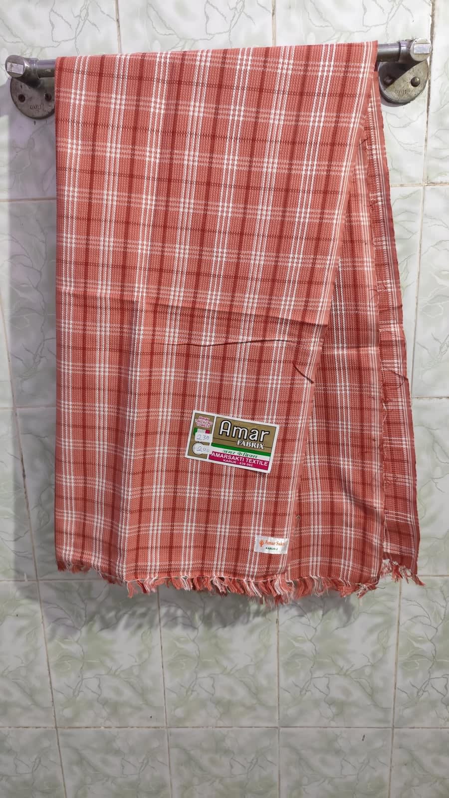 अमर फैब्रिक्स चेक मद्रासी कॉटन तौलिया 30x60 इंच - photo 8