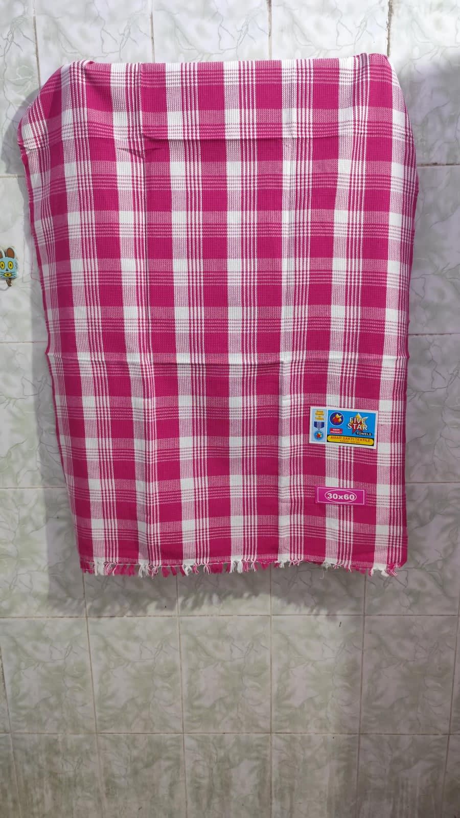 चेक मद्रासी कॉटन तौलिया 30x60 इंच - photo 8