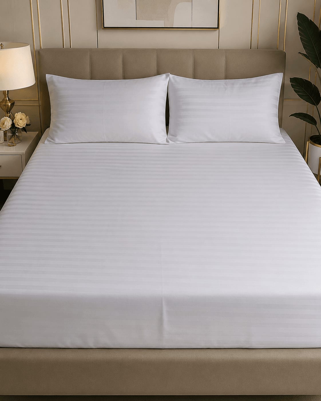 White Hotel Bedsheet 230x250 cm - Double