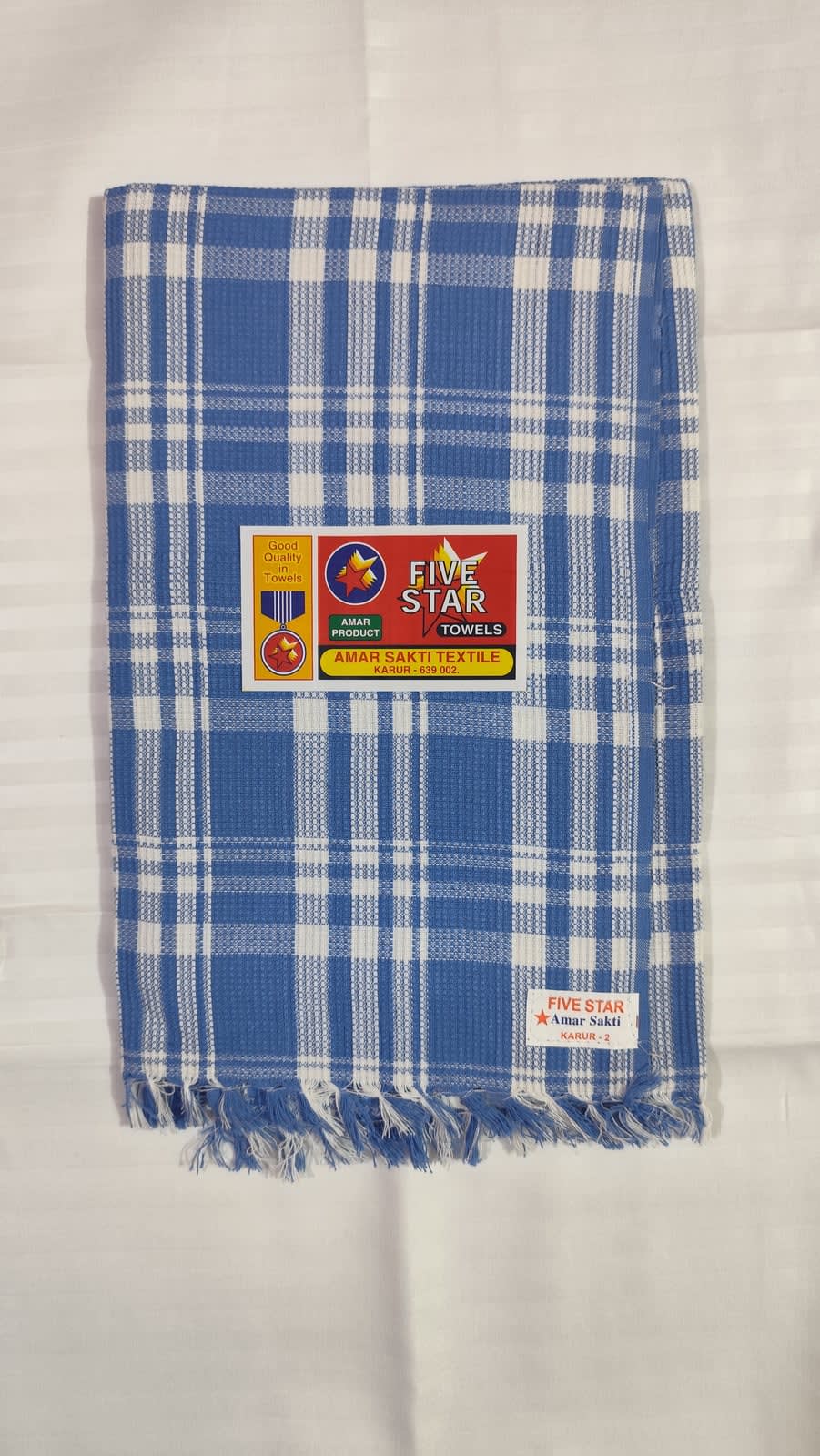 चेक मद्रासी कॉटन तौलिया 30x60 इंच - photo 11