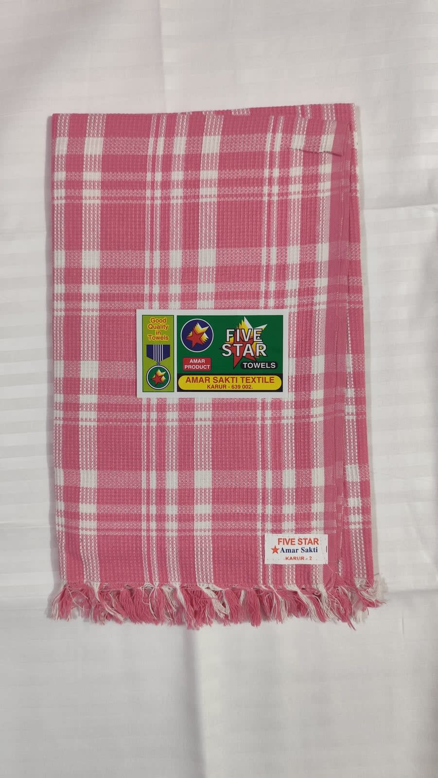 चेक मद्रासी कॉटन तौलिया 30x60 इंच - photo 10
