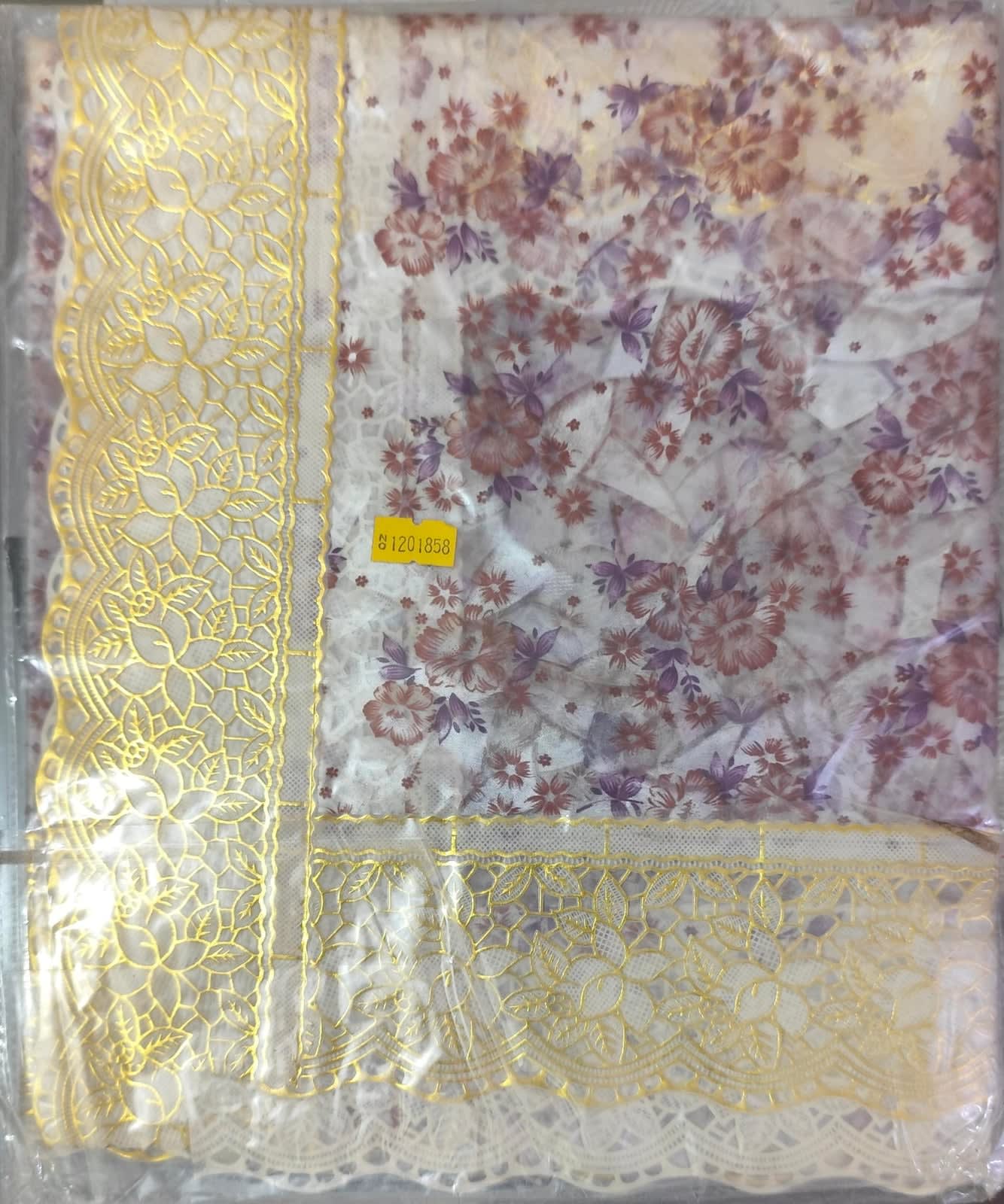 सेंट्रल टेबल कवर 40x60 इंच - पर्पल फ्लोरल - photo 1
