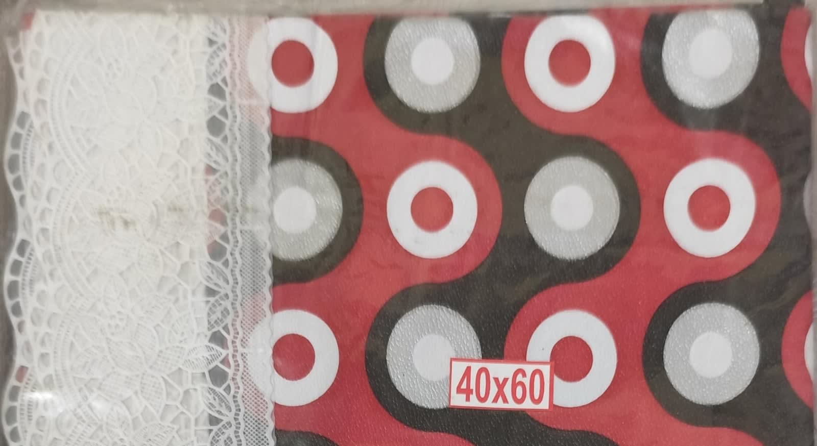सेंट्रल टेबल कवर 40x60 इंच - रेड वेव डॉट्स - photo 2
