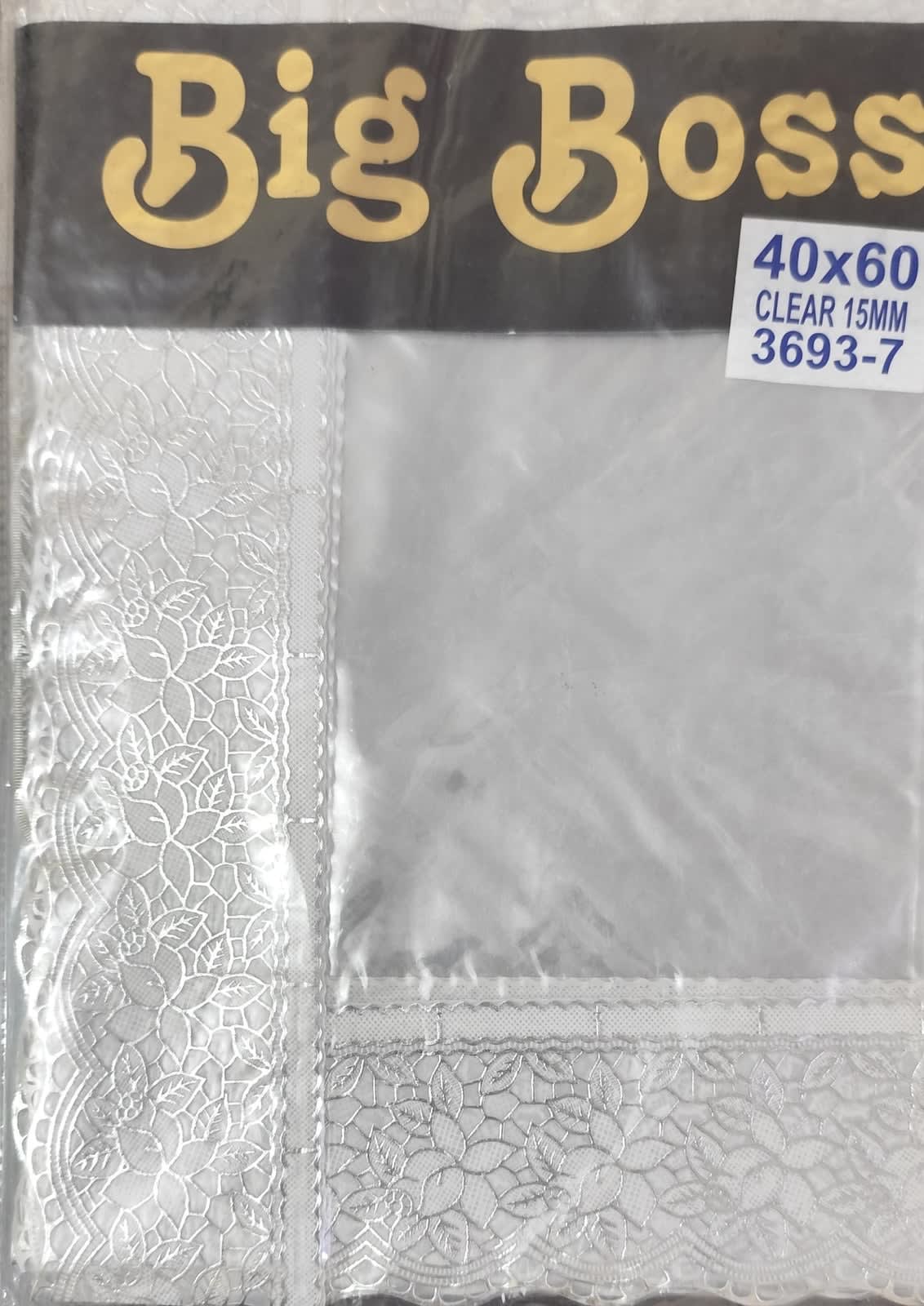 क्लियर टेबल ओवर कवर 40x60 इंच - व्हाइट लेस बॉर्डर - photo 3