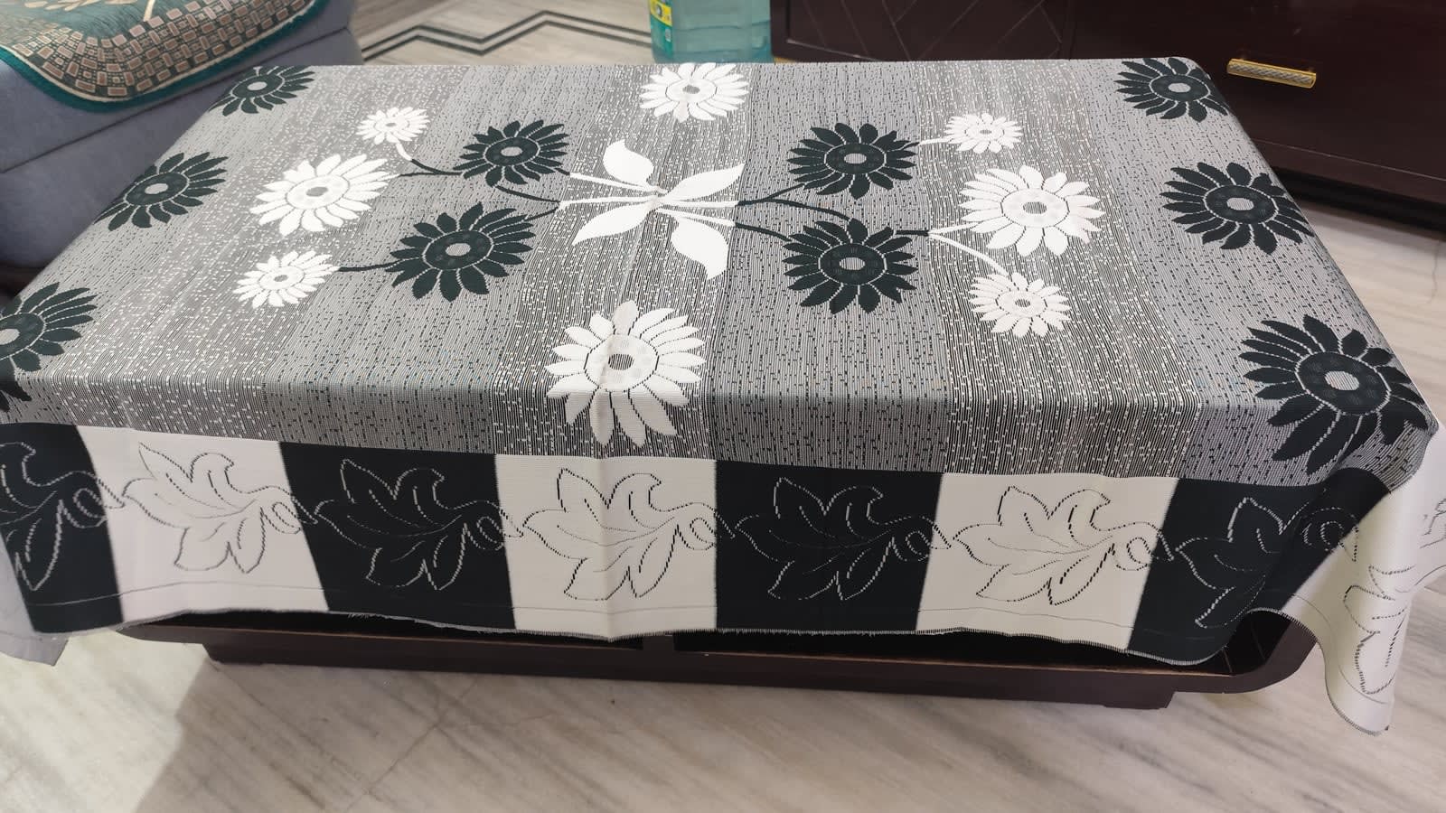 Central Table Cover 40x60 Inches - Grey Sunflower Net