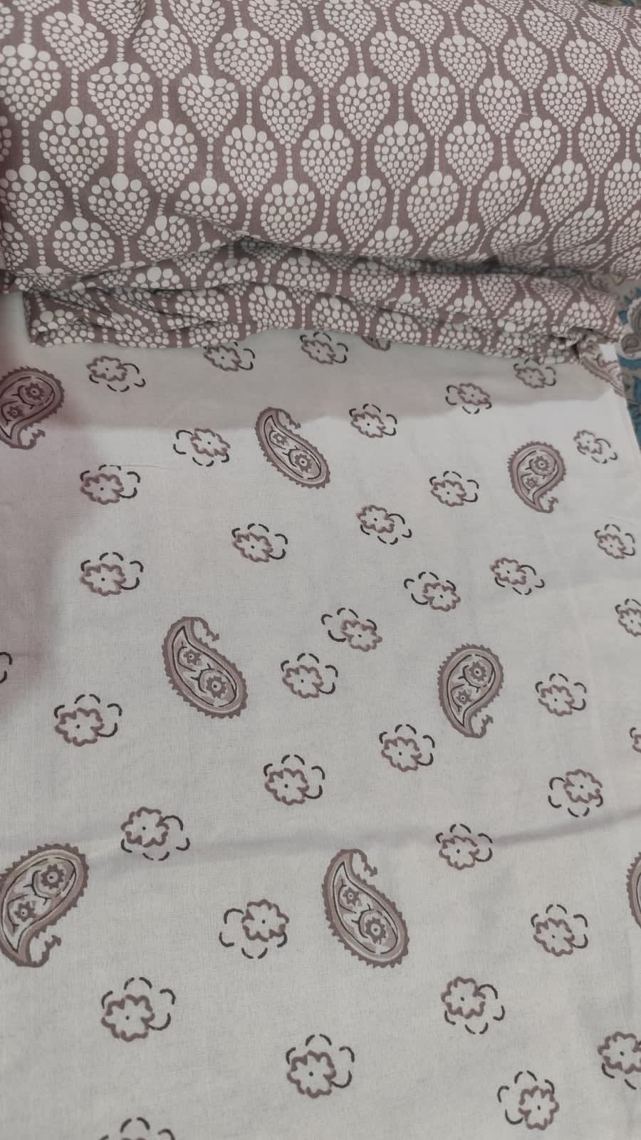 स्पर्श स्वीट ड्रीम रिवर्सिबल कॉटन दोहर, सिंगल बेड 152x228 cm - बेज मौव पैज़ली - photo 4