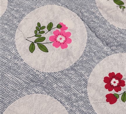 Tulip Original Reversible Microfibre Comforter, Single Bed 90x50 inches - Grey Floral Medallion - photo 7
