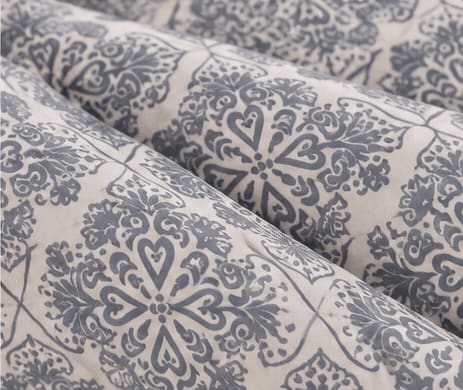 Tulip Original Reversible Microfibre Comforter, Single Bed 90x50 inches - Grey Floral Medallion - photo 8