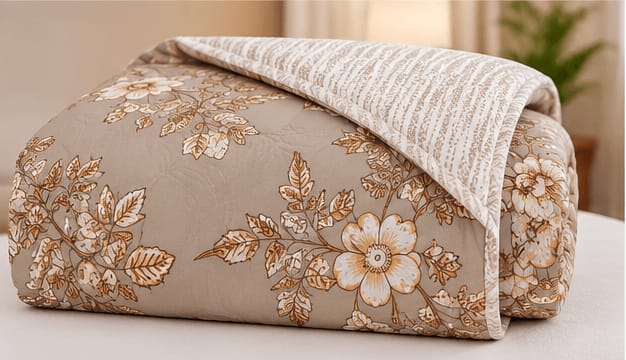 ट्यूलिप ओरिजिनल रिवर्सिबल माइक्रोफाइबर कंफर्टर, डबल बेड 90x72 इंच - टॉप रोज़ बॉटैनिकल - photo 8