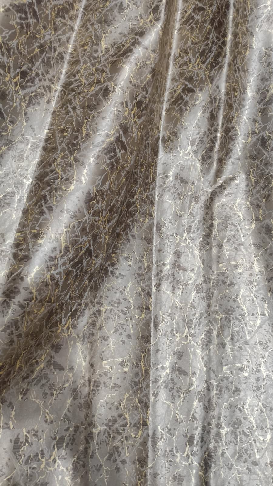 Champagne Gold Crackle Satin Eyelet Curtain - 7x4 & 9x4 Ft - photo 3