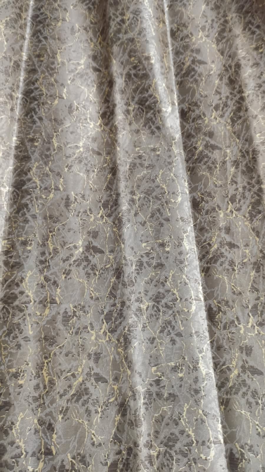 Champagne Gold Crackle Satin Eyelet Curtain - 7x4 & 9x4 Ft - photo 4
