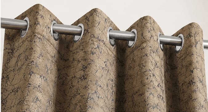 Bronze Crackle Velvet Eyelet Curtain - 7x4 & 9x4 Ft - photo 7