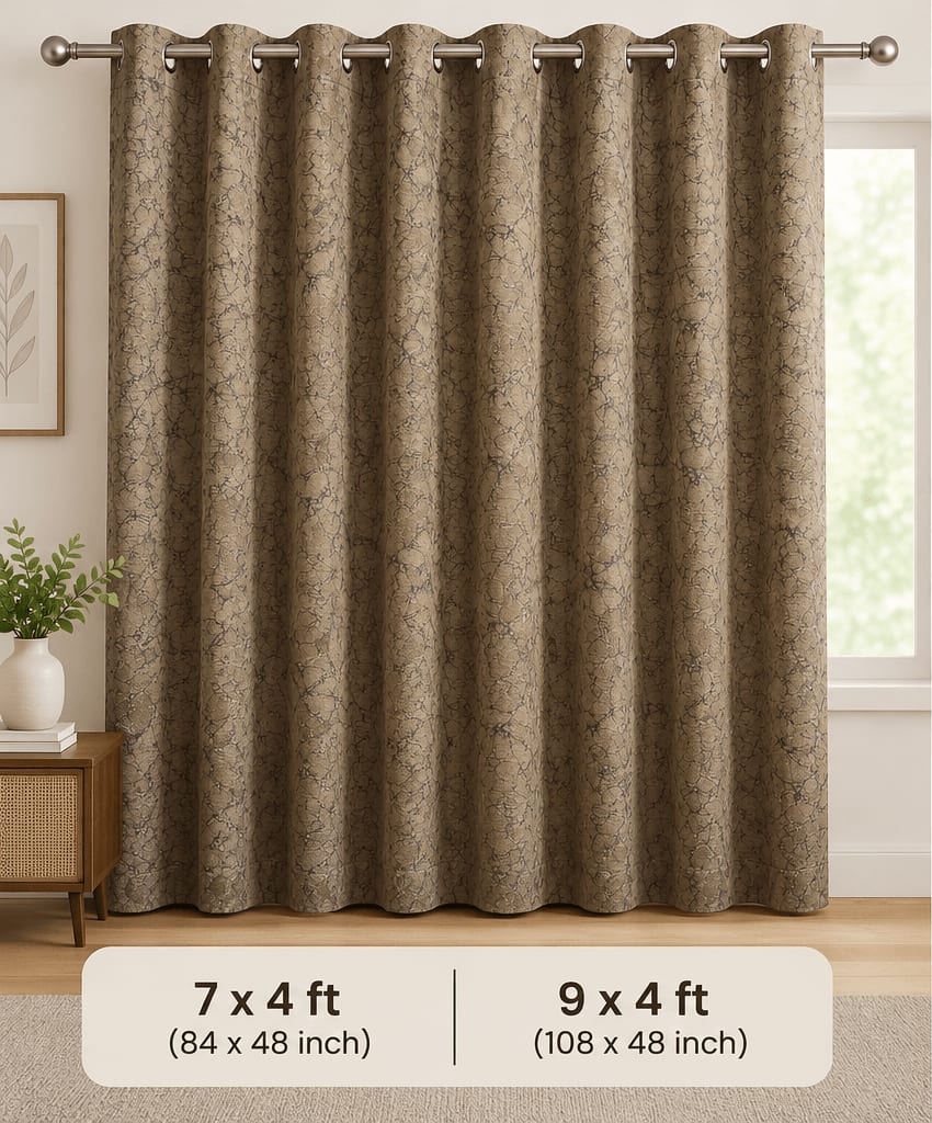 Bronze Crackle Velvet Eyelet Curtain - 7x4 & 9x4 Ft - photo 5