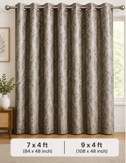 Champagne Gold Crackle Satin Eyelet Curtain - 7x4 & 9x4 Ft - photo 5