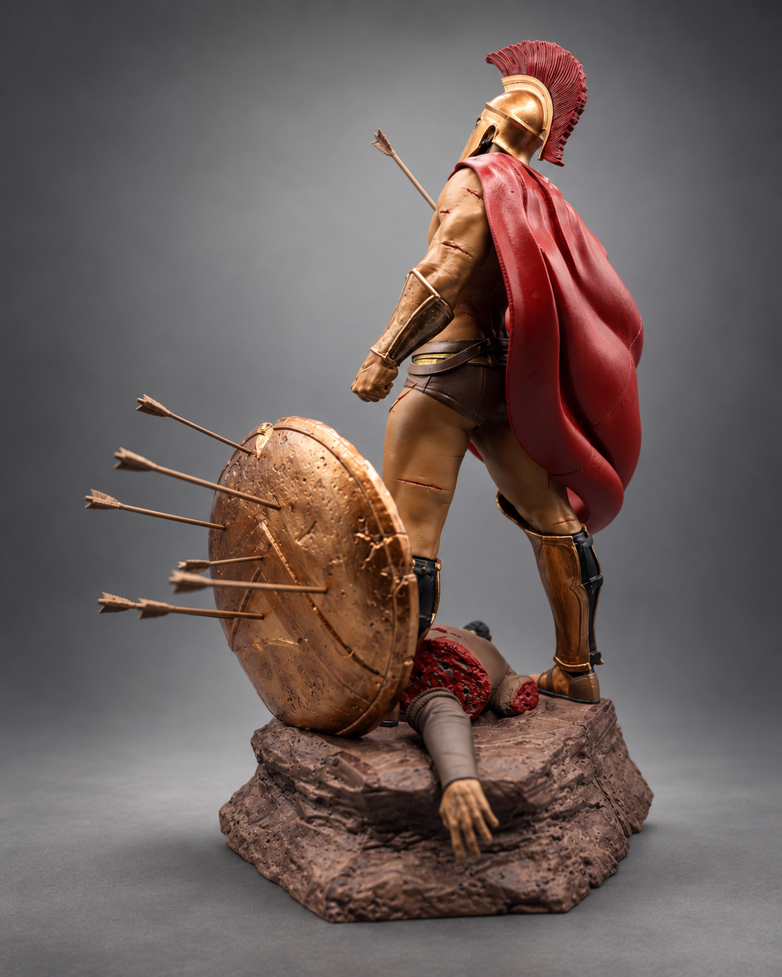 Detaliu al figurinei Leonidas printate și pictate