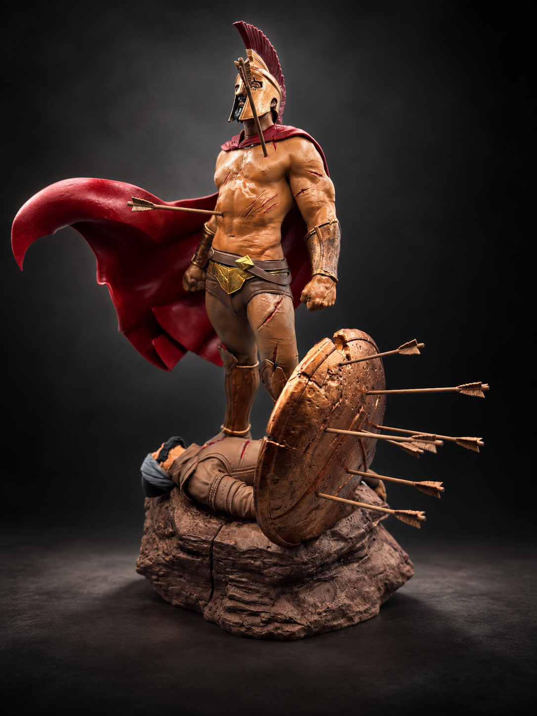 Vedere completă a statuetei Leonidas de 40 cm