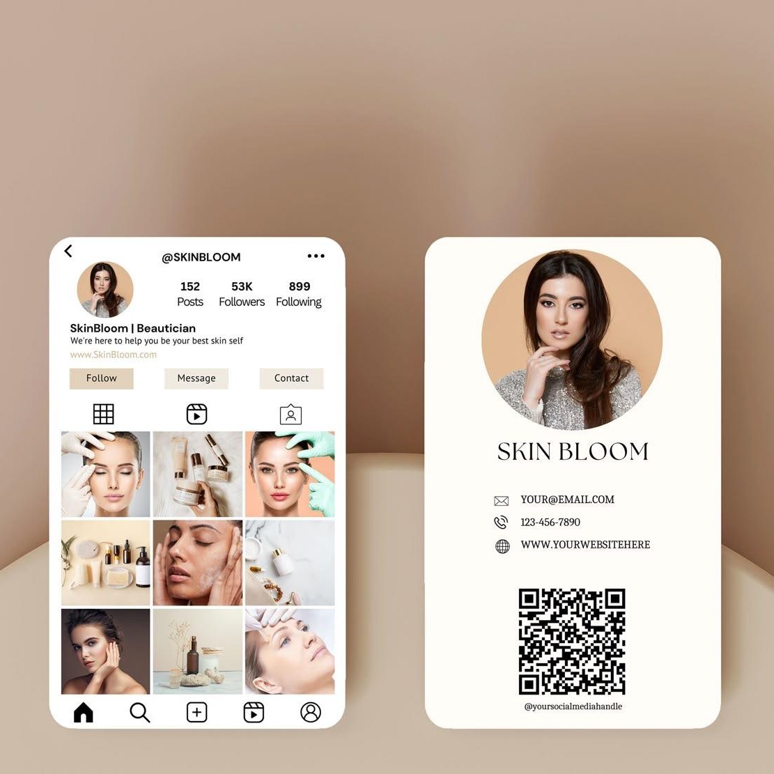 Instagram Account Profile  Card for Marketin Qty 1000g