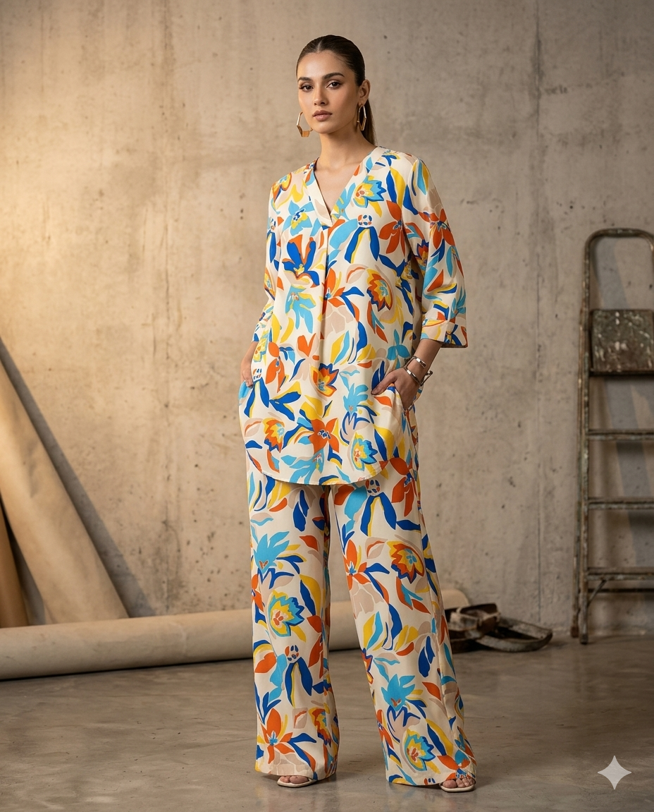 Printed 2-piece cord_set soft jorjat - view 2