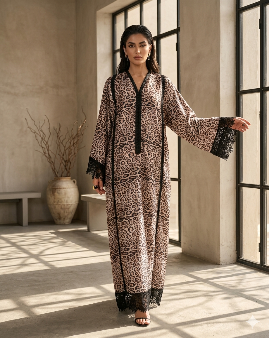Long cheetah print gaon