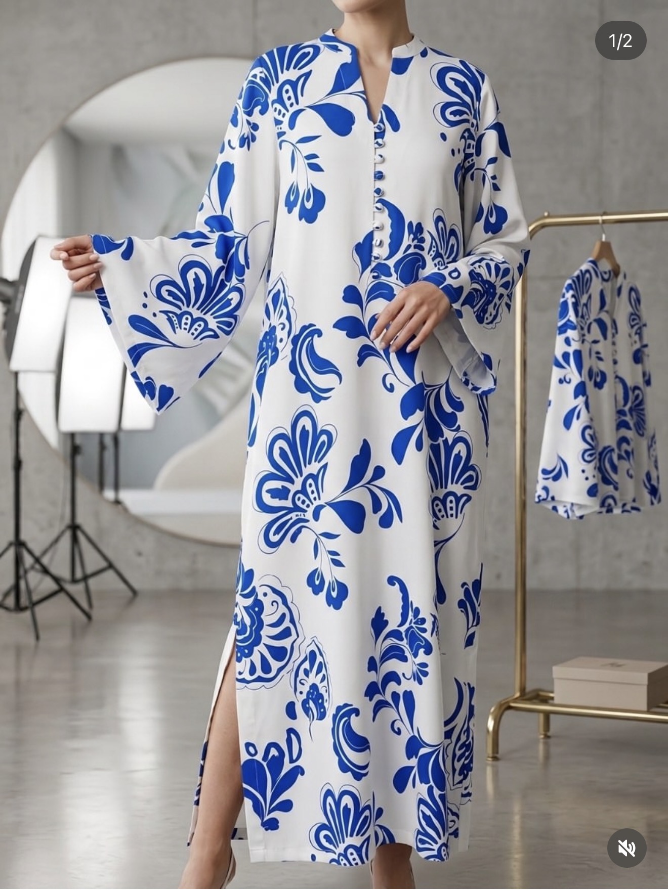 ethereal flow georgette gown