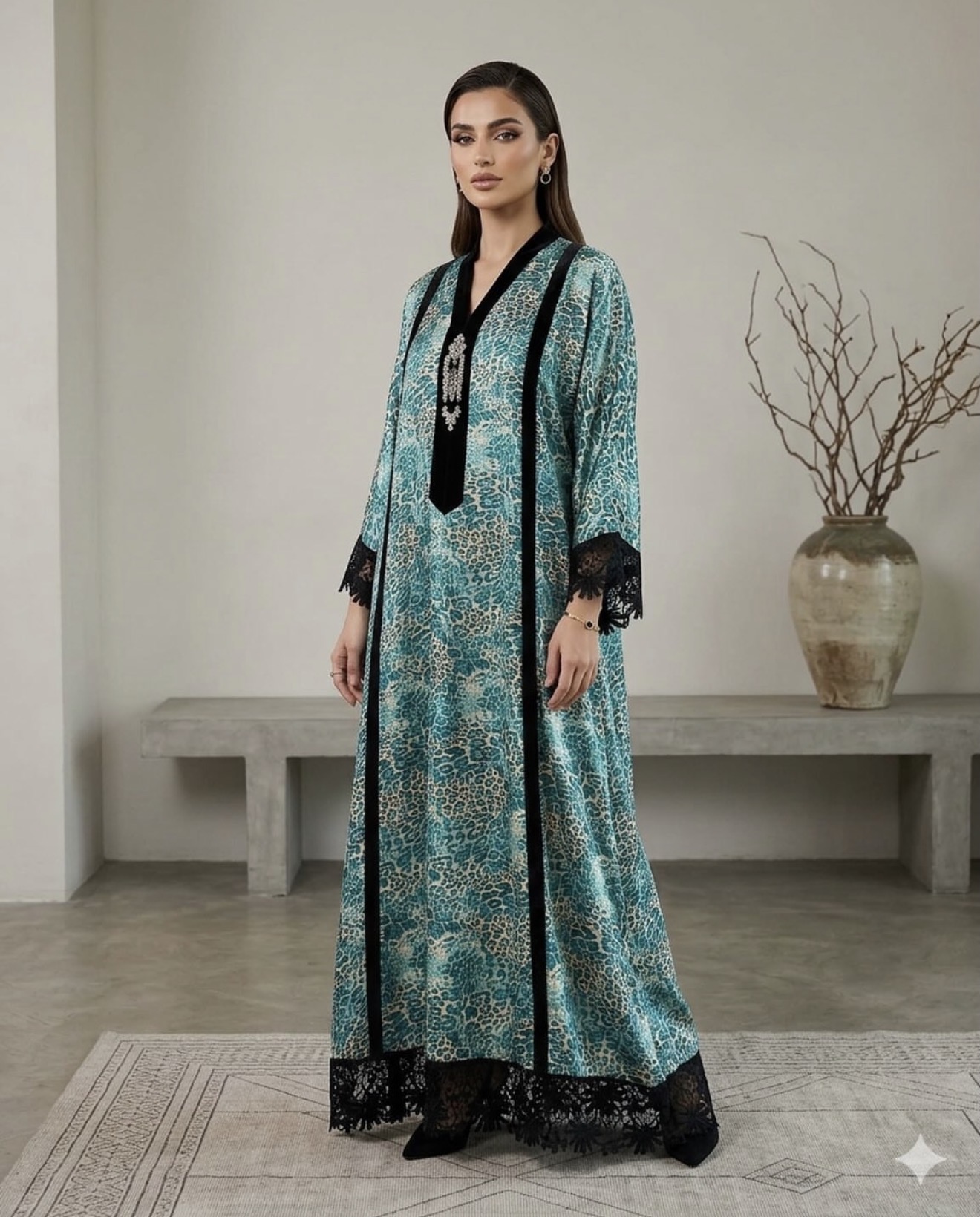 Silk long gown