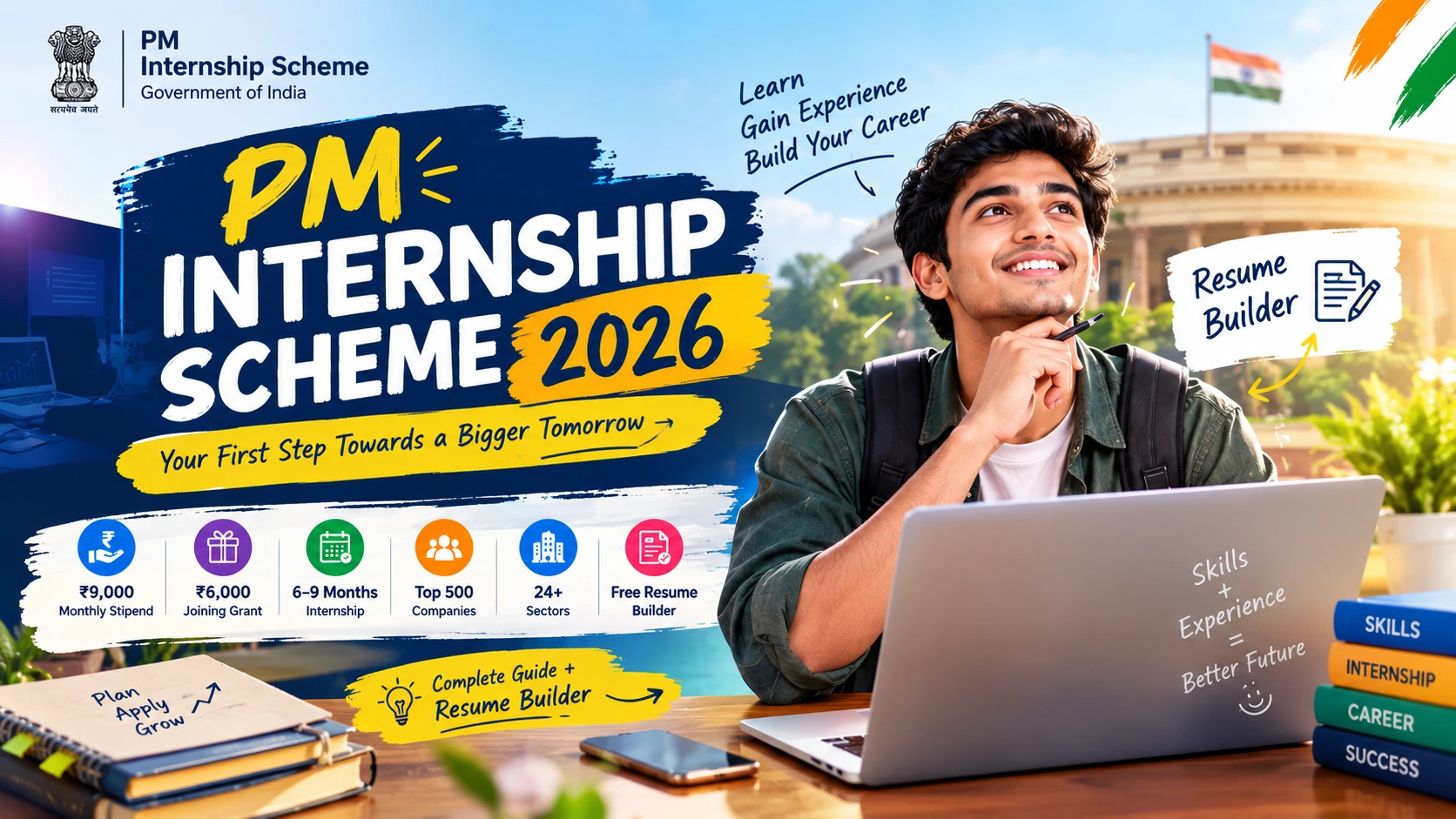 PM Internship Scheme 2026: Complete Guide + Free Resume Builder & Apply Links