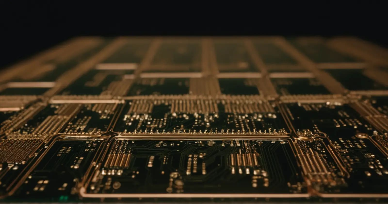 Vista macro de los puntos de soldadura y carriles de datos de una gpu procesadora avanzada