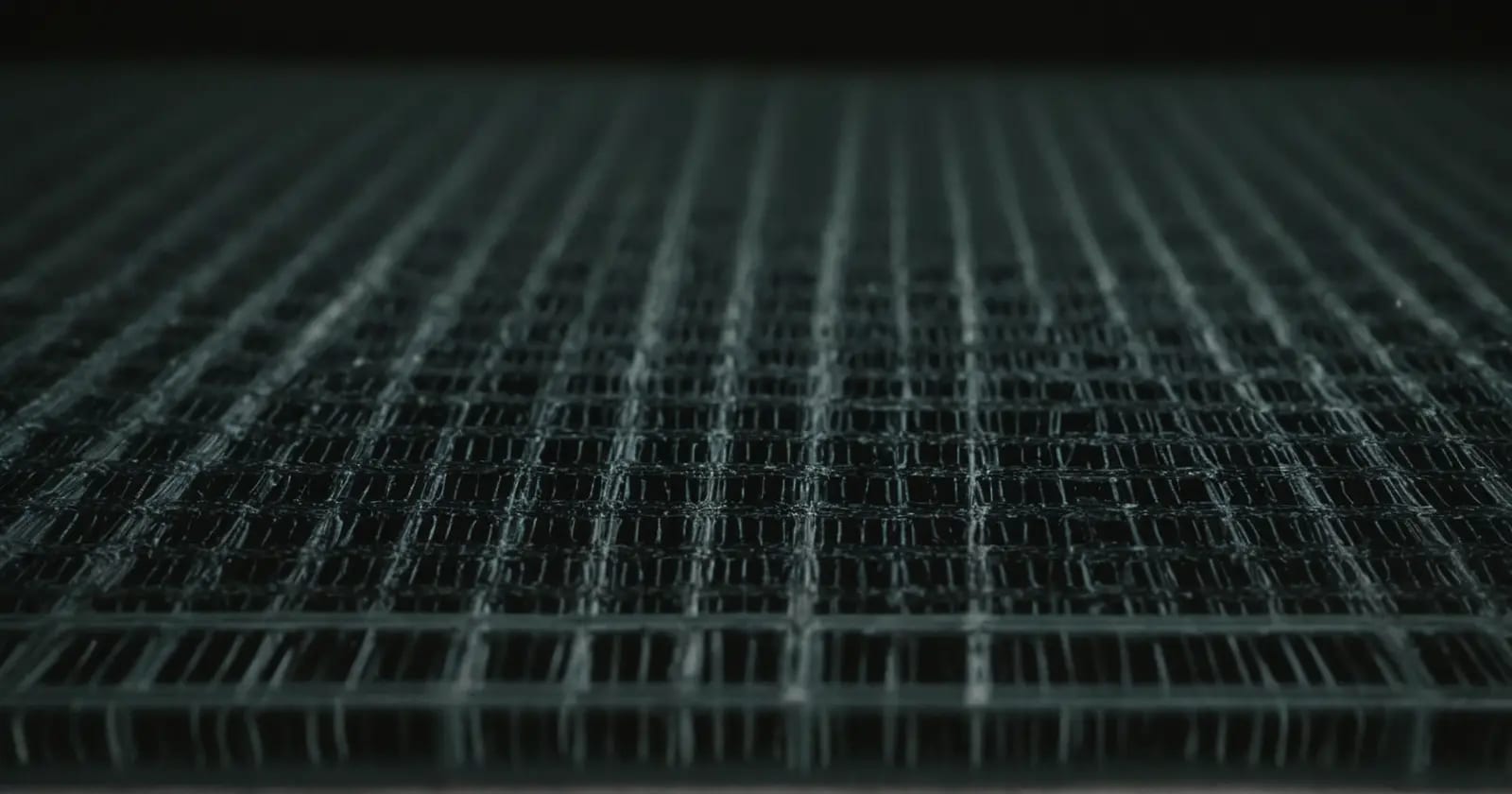 Vista macro de la matriz de memoria NAND apilada y polvo acumulado simbolizando el desgaste físico por escritura de datos