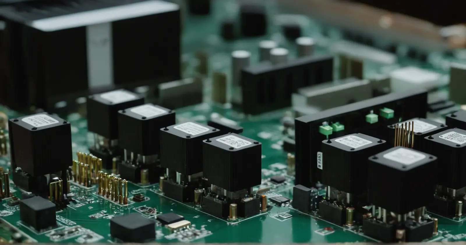 Vista de módulos VRM y componentes sobre placa base para gestionar el flujo eléctrico del procesador