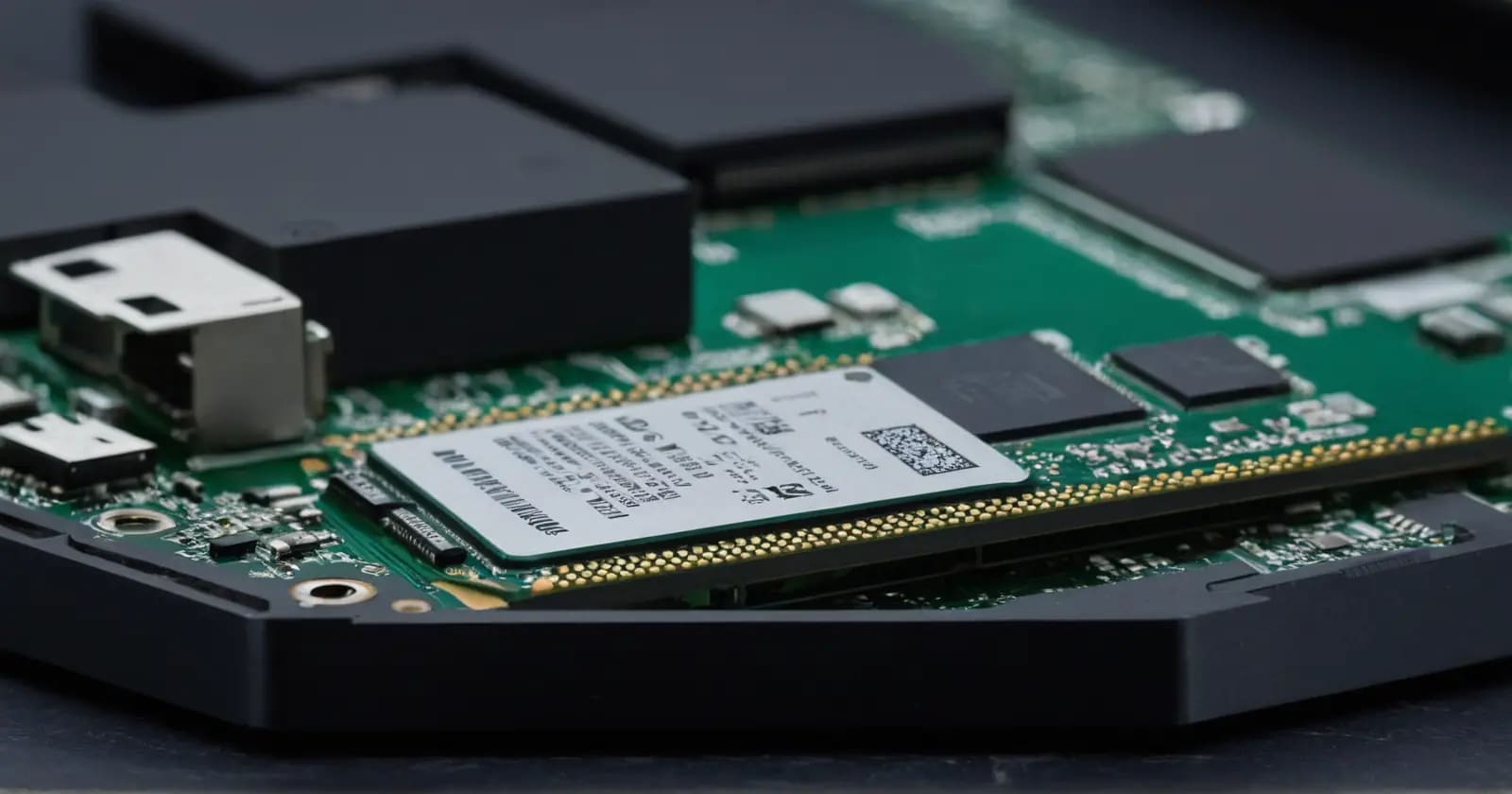 Un módulo m.2 nvme plateado con su conector en la placa base para máxima velocidad de almacenamiento